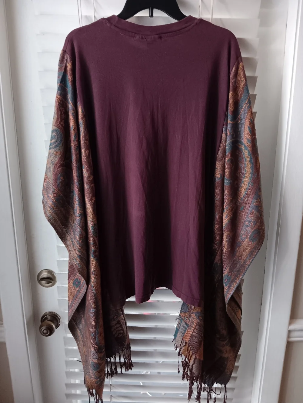 SOLD!!!Upcycled NIRVANA Graphic Tshirt Poncho - Picture 3 of 3
